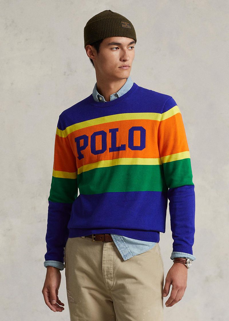 Sueter Polo Ralph Lauren Hombre Logo Striped Cotton Jumper Chile Multicolor UWICS-7432